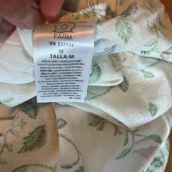 Farm Rio - Off-White Folk Floral Lenzing Ecovero Euroflax Jumpsuit Medium NWT - Picture 13 of 16
